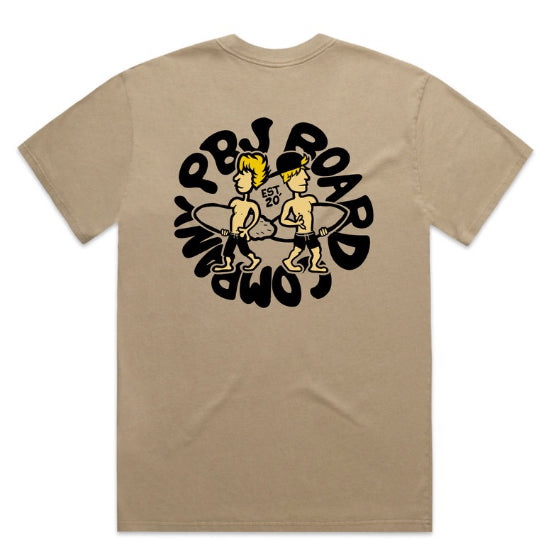 Brown surfer bros tee